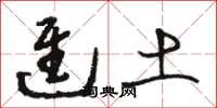 骆恒光进土草书怎么写