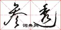 骆恒光参透草书怎么写