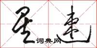 骆恒光星速草书怎么写