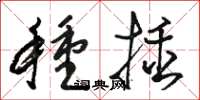 骆恒光种插草书怎么写