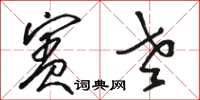 骆恒光宾老草书怎么写