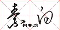 骆恒光素白草书怎么写