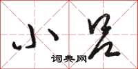 骆恒光小吕草书怎么写