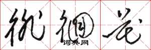 骆恒光徘徊花草书怎么写