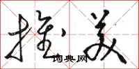 骆恒光推美草书怎么写