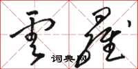 骆恒光云罗草书怎么写