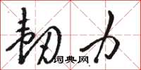 骆恒光韧力草书怎么写
