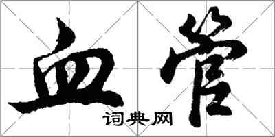 胡问遂血管行书怎么写
