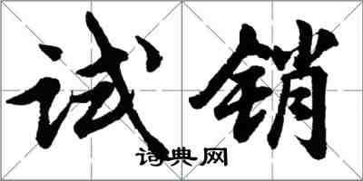 胡问遂试销行书怎么写
