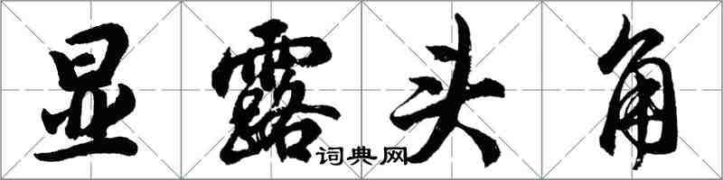 胡问遂显露头角行书怎么写