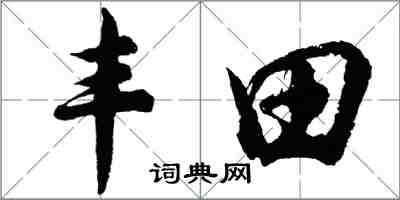 胡问遂丰田行书怎么写