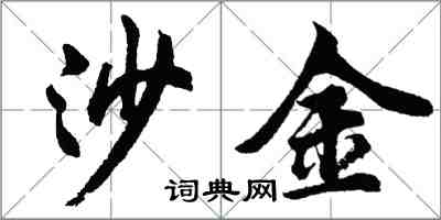 胡问遂沙金行书怎么写