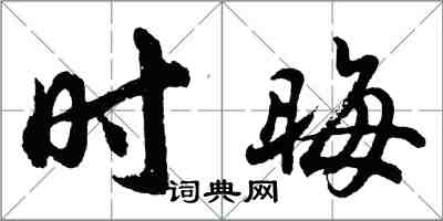 胡问遂时晦行书怎么写