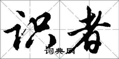 胡问遂识者行书怎么写
