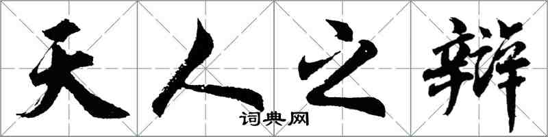 胡问遂天人之辩行书怎么写
