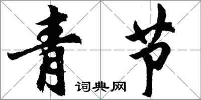胡问遂青节行书怎么写