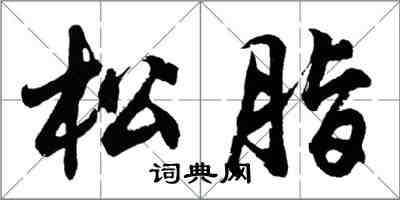 胡问遂松脂行书怎么写