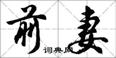 胡问遂前妻行书怎么写