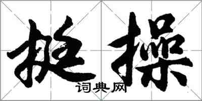 胡问遂挺操行书怎么写