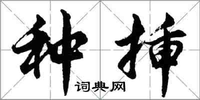 胡问遂种插行书怎么写