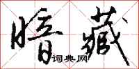 钱沛云暗藏行书怎么写