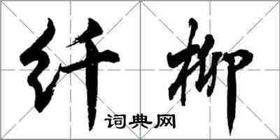 胡问遂纤柳行书怎么写