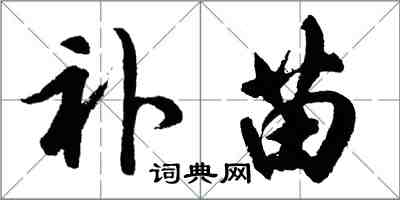 胡问遂补苗行书怎么写