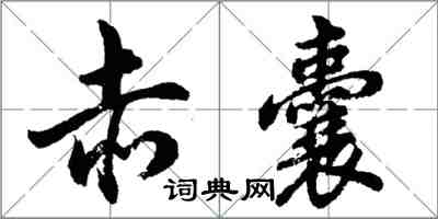 胡问遂赤囊行书怎么写