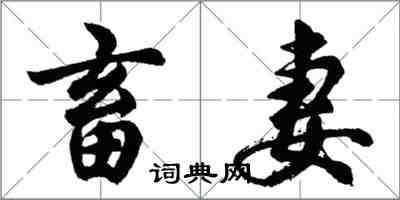 胡问遂畜妻行书怎么写