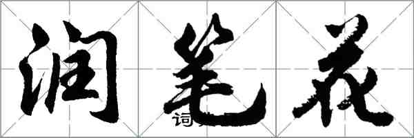 胡问遂润笔花行书怎么写