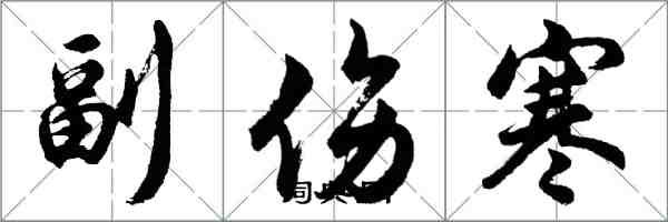 胡问遂副伤寒行书怎么写