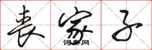 骆恒光丧家子行书怎么写
