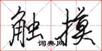 骆恒光触摸行书怎么写