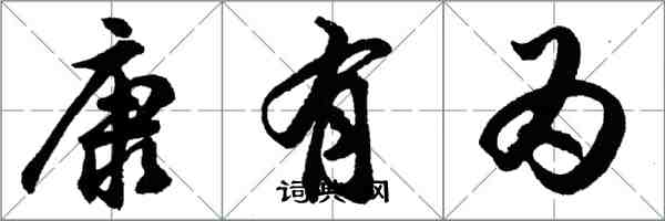 胡问遂康有为行书怎么写