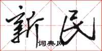 骆恒光新民行书怎么写