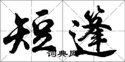 胡问遂短篷行书怎么写