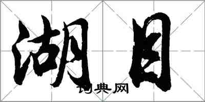 胡问遂湖目行书怎么写
