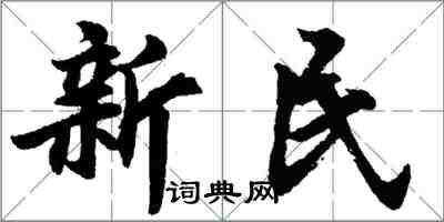 胡问遂新民行书怎么写