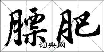 胡问遂膘肥行书怎么写