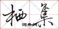 骆恒光栖集行书怎么写