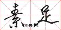 骆恒光素足行书怎么写