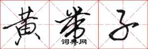骆恒光黄带子行书怎么写