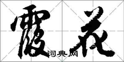 胡问遂霞花行书怎么写
