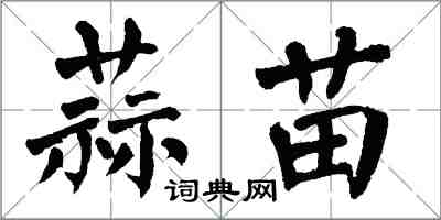 翁闿运蒜苗楷书怎么写