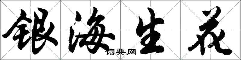 胡问遂银海生花行书怎么写