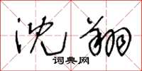 王冬龄沈翔草书怎么写