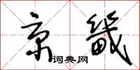 王冬龄京畿草书怎么写