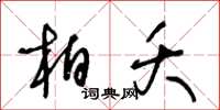 王冬龄柏夭草书怎么写