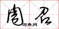王冬龄周召草书怎么写