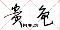 王冬龄贵色草书怎么写